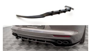 Splitter Porsche Panamera Turbo S E-Hybrid Panamera E-Hybrid tagumine keskosa Difuusoriga Läikiv must