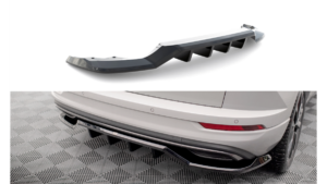 Splitter Skoda Karoq I Facelift Sportline tagumine keskosa Difuusoriga Läikiv must