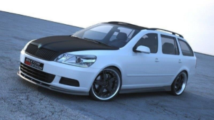 Splitter Skoda Octavia II Facelift esi Läikiv must