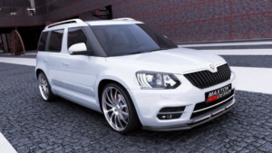 Splitter Skoda Yeti Facelift esi Läikiv must