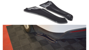 Splitter Tesla Model X tagumine külje v.1 Läikiv must