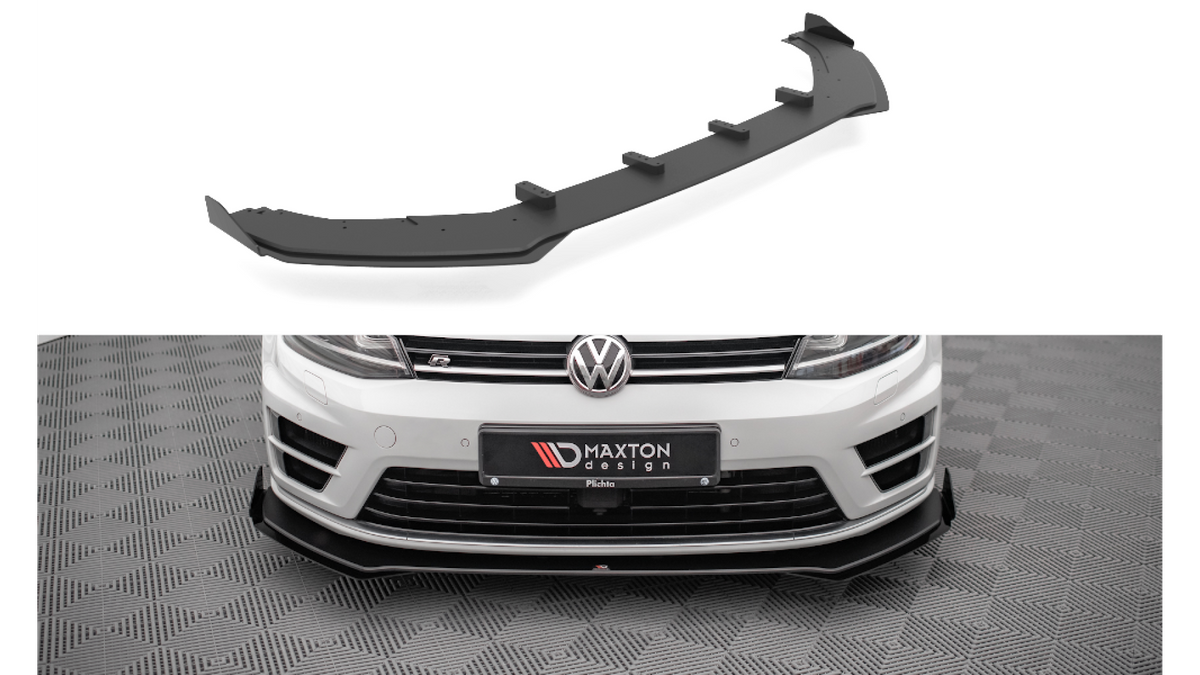 Splitter Volkswagen Golf 7 R esi Pro v.1 + tiivad must-punane