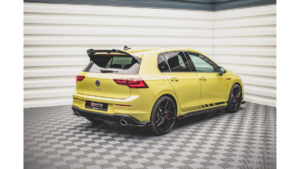Splitter Volkswagen Golf 8 GTI Clubsport tagumine külje v.1 + Tiivad Läikiv must