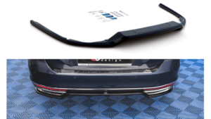 Splitter Volkswagen Passat B8 tagumine keskosa Läikiv must