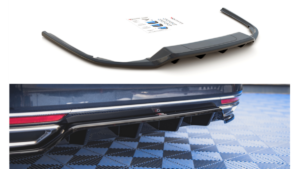 Splitter Volkswagen Passat B8 tagumine keskosa Difuusoriga Läikiv must