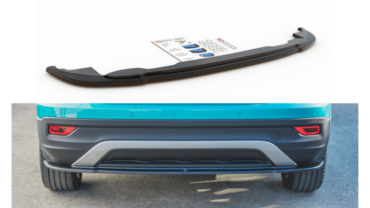 Splitter Volkswagen T-Cross tagumine keskosa Läikiv must