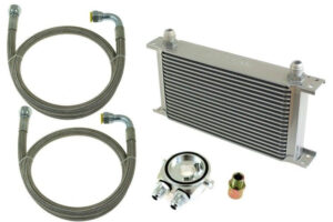 TurboWorks Õlijahuti Komplekt 19-realine 260x150x50 AN8 hõbedane