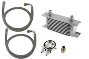 TurboWorks Õlijahuti Komplekt Slim 7-realine 140x50x50 AN10 hõbedane